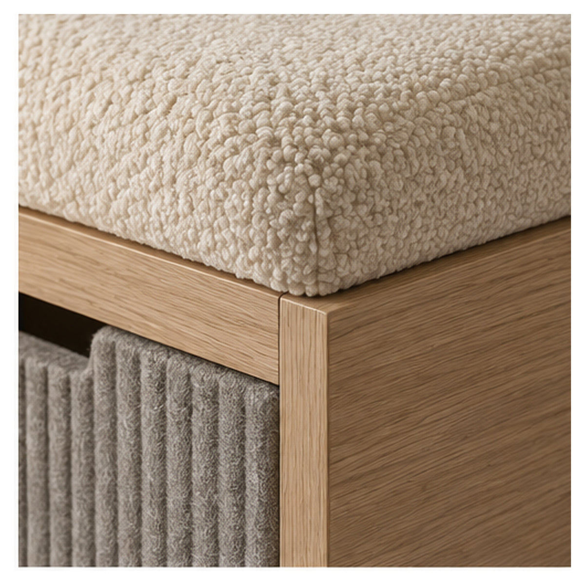 Banc-Coffre Sillage – Assise d’entrée avec rangement coulissant