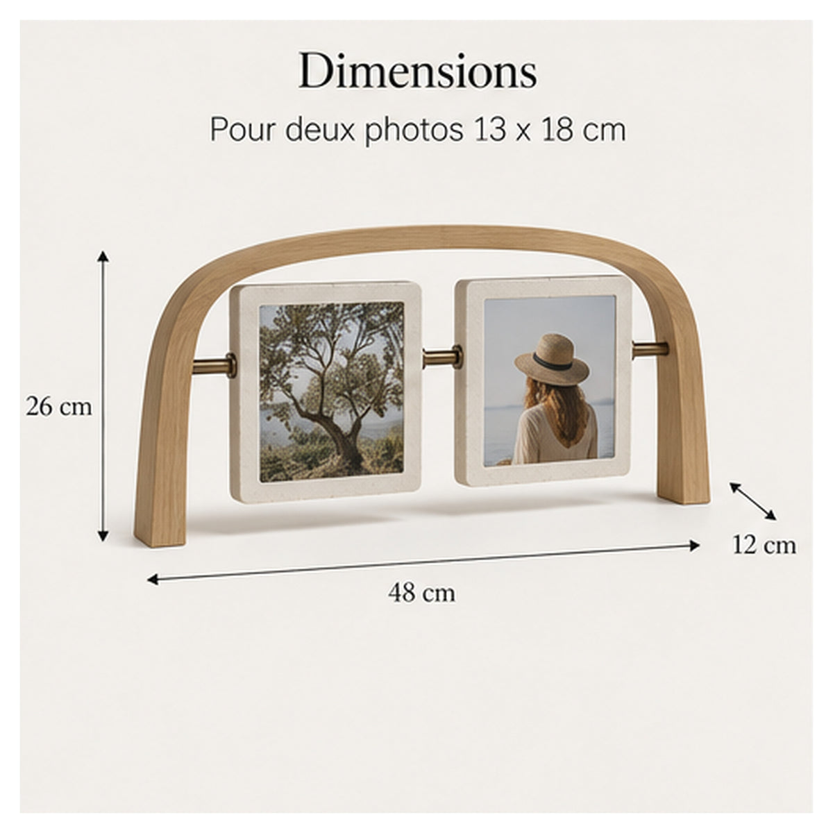 Cadre Horizon Pivot – Double cadre photo réversible