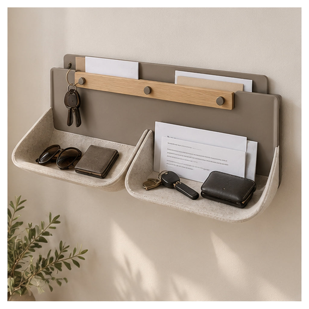 Console Murale Pli Clair – Organiseur d’entrée rabattable