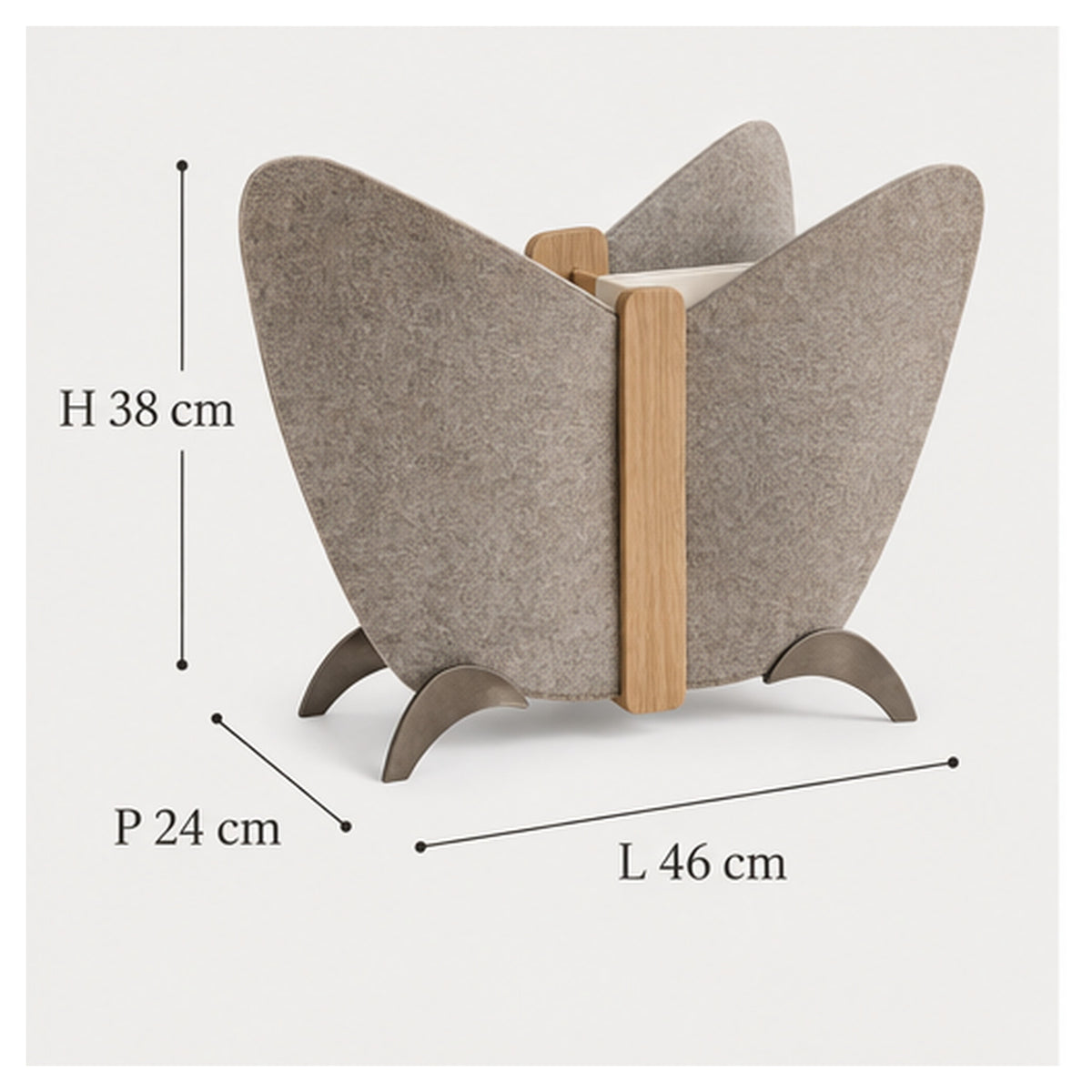 Porte-Revues Aile – Rangement textile à séparateur amovible