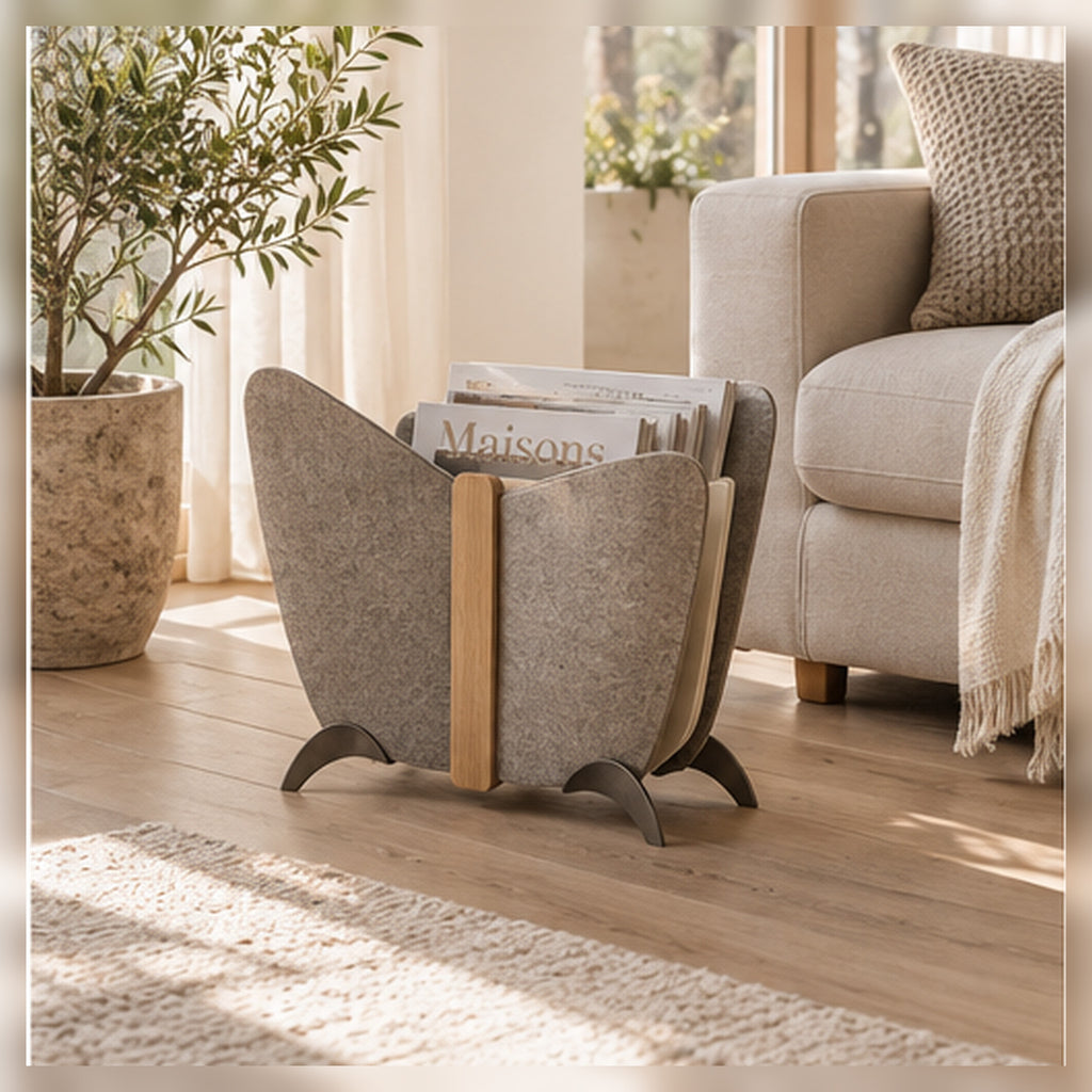 Porte-Revues Aile – Rangement textile à séparateur amovible