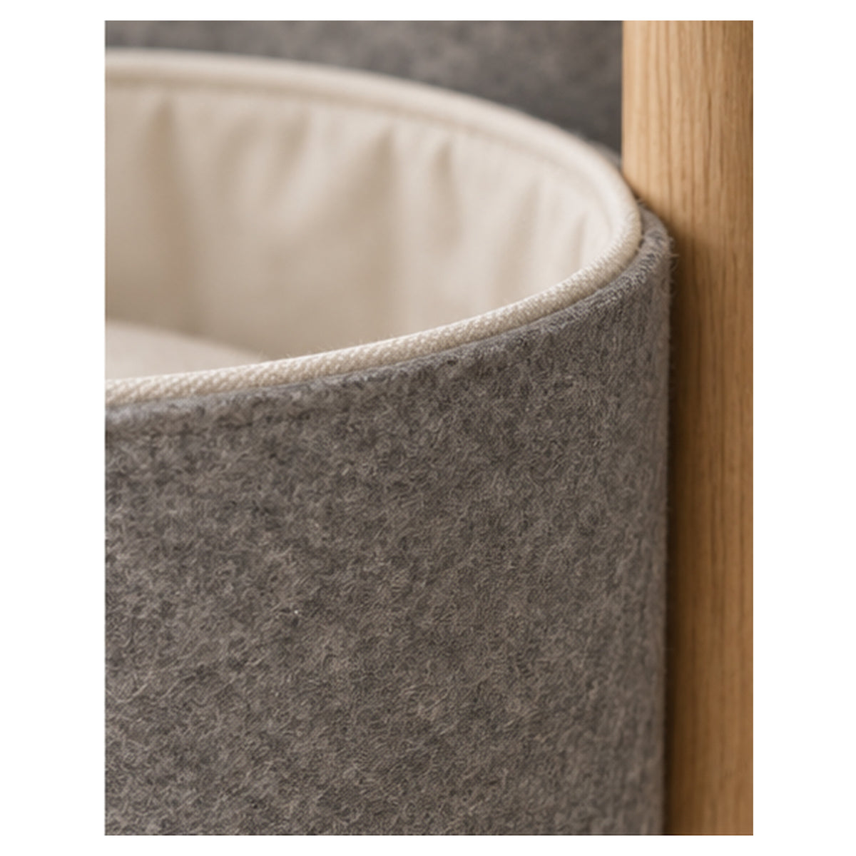 Tour Textile Orbite – Rangement rotatif à trois paniers